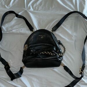 Black Michael Kors mini backpack